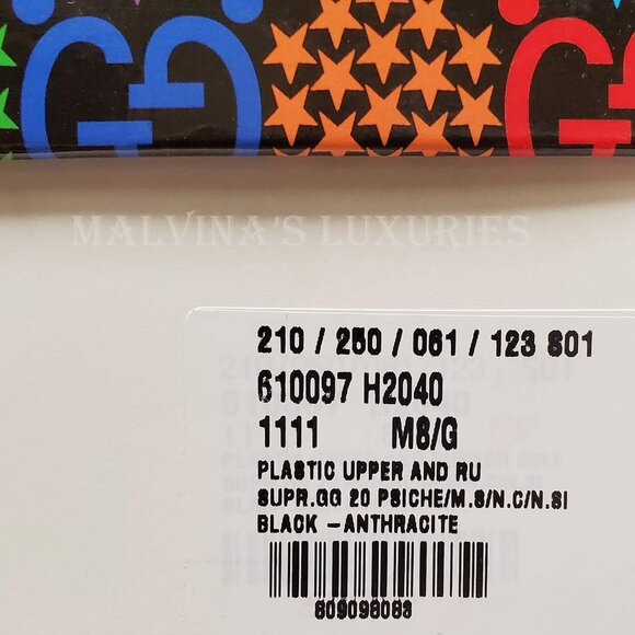 GUCCI SNEAKERS PSYCHEDELIC HIGH GG LOGO SUPREME CANVAS LEATHER SHOES sz 8.5G 9 - Picture 15 of 15